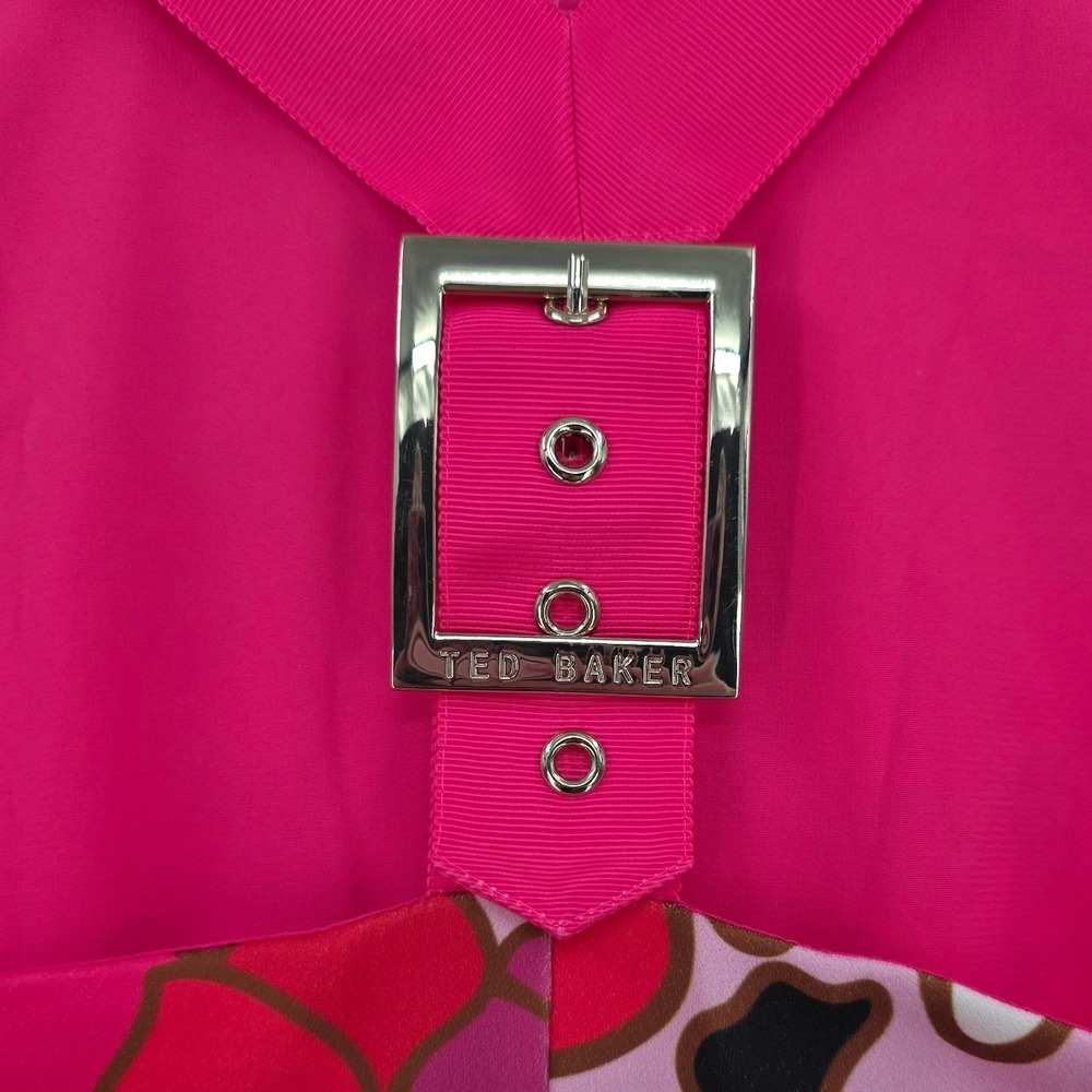 Ted Baker London Womens 12 (Ted Baker 5) Marlow Pink Floral Print Sheath Dress - Picture 6 of 15